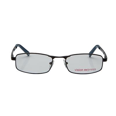 Vision Express 12004 Shiny Black Rectangle Eyeglasses (Including Anti-Reflective Coating Lens) 1's - Wearables Eye Glasses