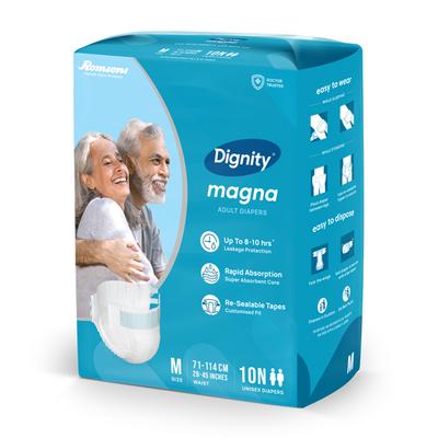 Dignity Magna Adult Diapers (M) 10's - Adult Diapers & Pads