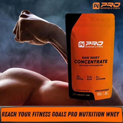 Pro Nutrition & Fitness Raw Whey Concentrate Protein Powder - Unflavoured 1 kg - Whey Proteins
