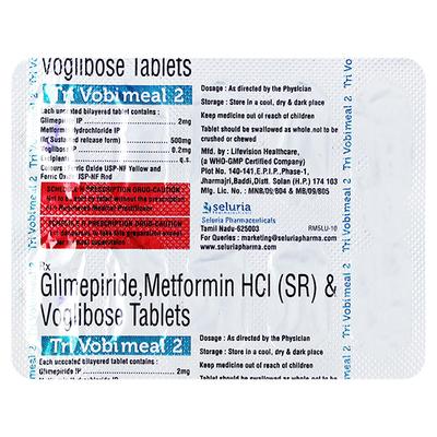 TRI VOBIMEAL 2 Tablet 10's - Diabetes-Ant