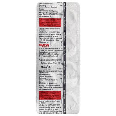 MPREG SR 200 Tablet 10's - Hormonal Therapy-Oes