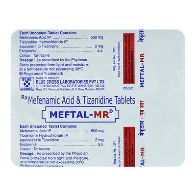 Meftal MR Tablet 10'S - Muscle Cramps/Spasticity-Mus
