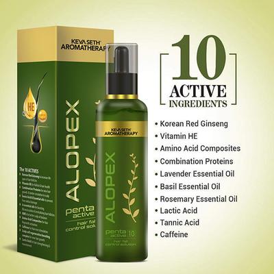 Keya Seth Aromatherapy Alopex Penta Active 10 Hair Fall Control Solution 120 ml - Hair Lotions & Tonics