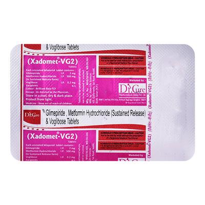XADOMET VG 2 Tablet 10's - Diabetes-Ant