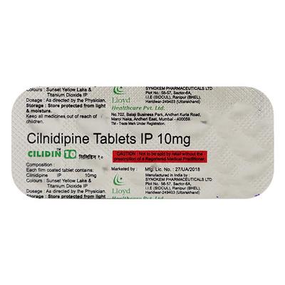 Cilidin 10mg Tablet 10'S - Hypertension-Cal