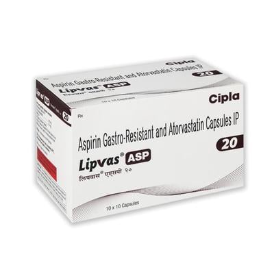 LIPVAS ASP 20 Capsule 10's - Blood Clot-Ant