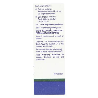 Veloz 20mg Injection 1's - Ulcer/Reflux/Flatulence-Aaa