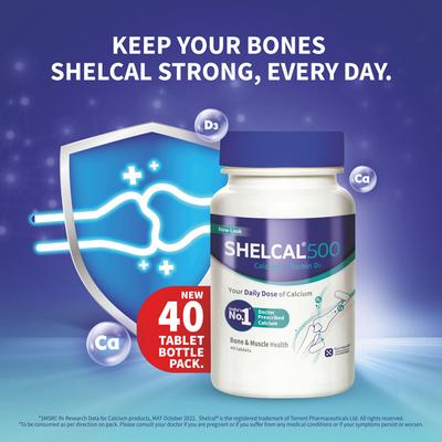 SHELCAL 500 Tablet 40's - Calcium And Minerals