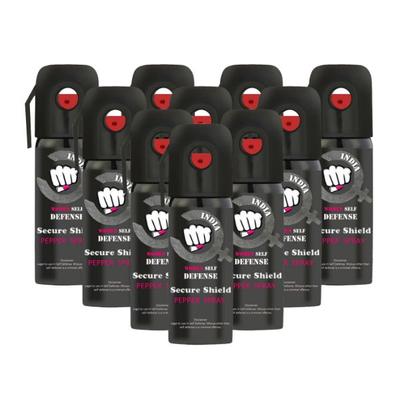 Secure Shield Self Defense Pepper Spray (Pack of 10 x 55 ml) - Others