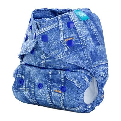 Bumberry Reusable Diaper Cover with 1 Natural Bamboo Cotton Insert - Jeans - Diapers & Wipes