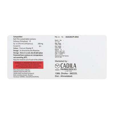 Cadixim 200mg Tablet 10'S - Bacterial Infections-Cep