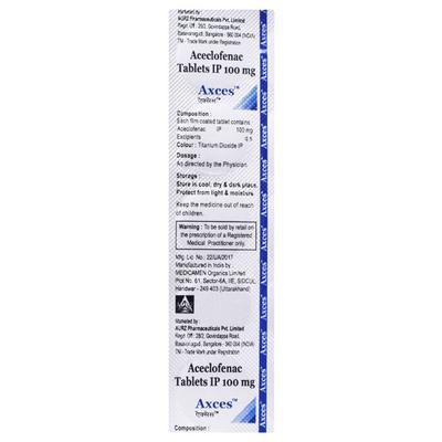AXCES 100mg Tablet 10's - Pain relief-Nsa