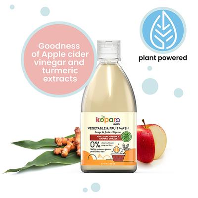 Koparo Clean Vegetable & Fruit Wash (Pack of 2 x 500 ml) - Apple Cider Vinegar & Turmeric Extract - Others
