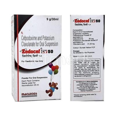 Zedocef CV 50mg Dry Syrup 30ml - Bacterial Infections-Cep