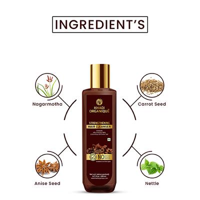 Khadi Organique Hair Cleanser - Strengthening 200 ml - Personal Care (Ayush)