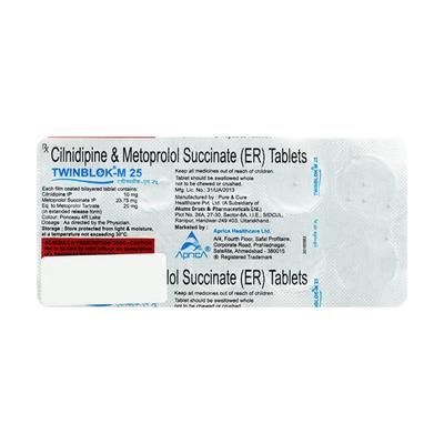 TWINBLOK M 25mg Tablet 10's - Hypertension-Bet
