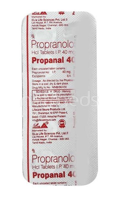 Propanal 40mg Tablet 10'S - Hypertension-Bet