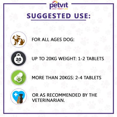 Petvit Calcium Tablets 60's - Petfood