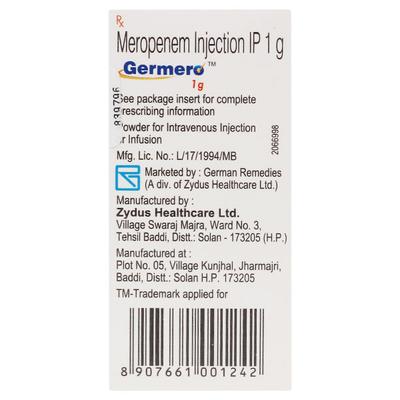Germero 1000mg Injection 1'S - Bacterial Infections-OBL