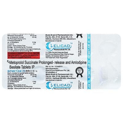 BITMET AM 25 Tablet 10's - Hypertension-Bet