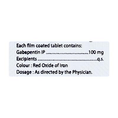 GABAZIDE 100mg Tablet 10's - Neuropathic Pain-Dru