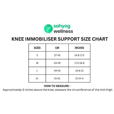 Sahyog Wellness 19' Long Immobiliser Knee Brace Support (M) 1's - Knee/Leg Supports