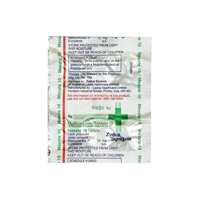Mexate 10mg Tablet 4'S - Cancer Oncology-Cyt