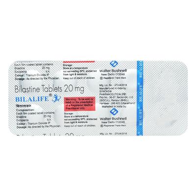 BILALIFE 20 Tablet 10's - Allergies-Ant