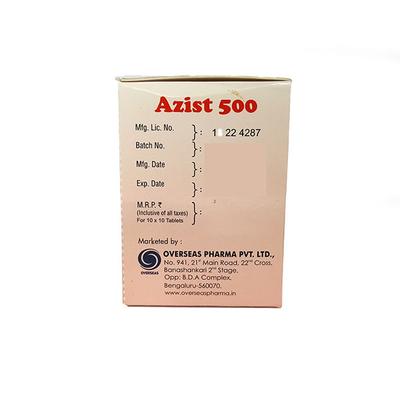 AZIST 500 Tablet 10's - Bacterial Infections-Mac