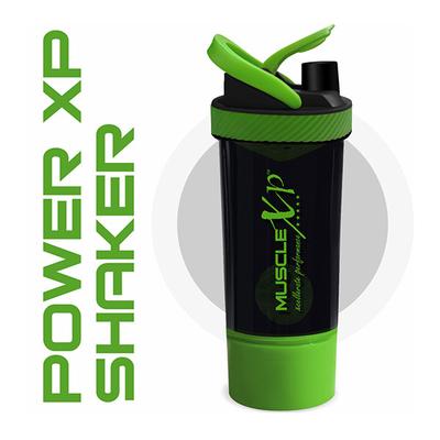 MuscleXP Power XP Gym Shaker - Black & Green 700 ml - Workout Essentials