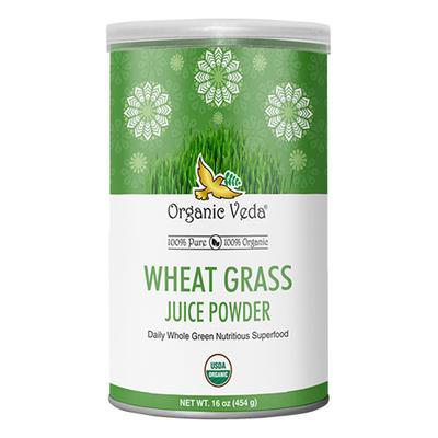 Organic Veda Wheat Grass Juice Powder 454 gm - Pure Herbs