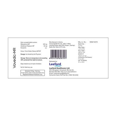 VOVEDIC MR Tablet 10's - Pain relief-Nsa
