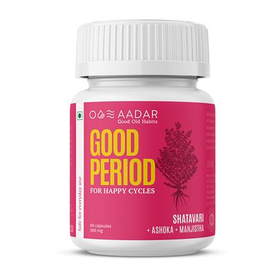Aadar Good Period Capsule 60's For Periods Pain Relief - Health Products