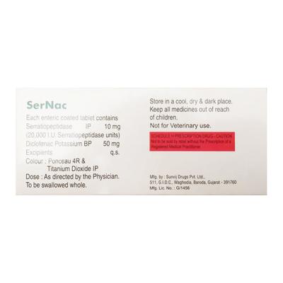 Sernac Tablet 10'S - Pain relief-Nsa