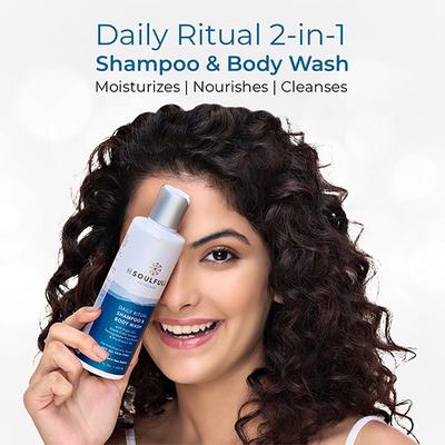 Be Soulfull Must Haves Kit (Daily Ritual Shampoo & Body Wash 200 ml + Off To A Great Start Facial Cleanser 100 ml + Burst of Hydration Moisturizing Cream 50 ml) - Facial Kits