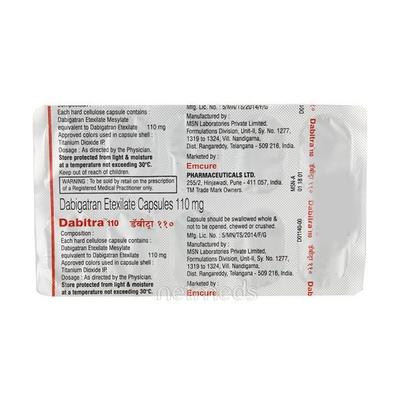 Dabitra 110mg Capsule 10'S - Blood Clot-Ant