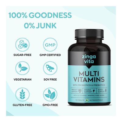 Zingavita Multivitamins with Probiotics & Prebiotics Tablet 120's - Multi-Vitamins