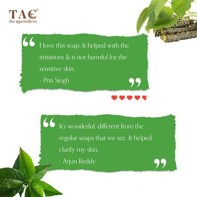 TAC The Ayurveda Co. Tea Tree & Giloy Sugar Soap (Pack 3 x 300 gm) - Personal Care (Ayush)
