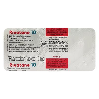 RIVATANE 10 Tablet 10's - Blood Clot-Ant