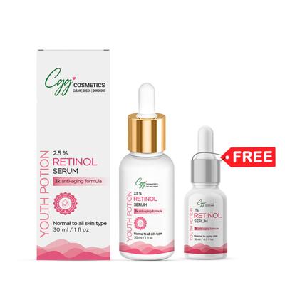 CGG Cosmetics Youth Potion Retinol Facial Serum 30 ml + Free Retinol Serum 10 ml - Face Serum