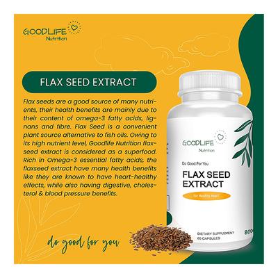Goodlife Nutrition Flax seed Extract Capsule 60's - Herbal Dietary Supplement