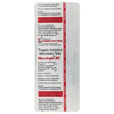 MECOBYTE NT Tablet 10's - Neuropathic Pain-Dru