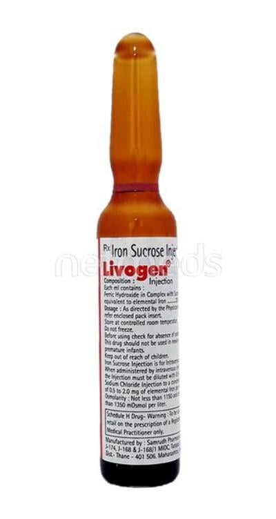 Livogen Injection 5ml - Iron Supplement/Anaemia-Vma