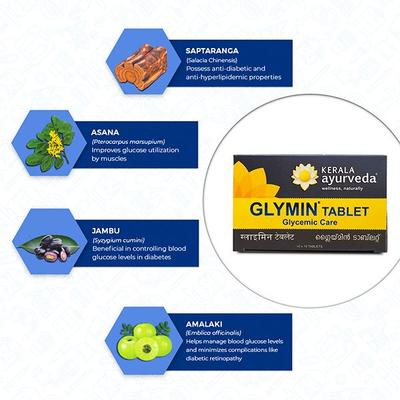 Kerala Ayurveda Glymin Tablet (Pack of 10 x 10's) - Diabetes Care (Ayush)