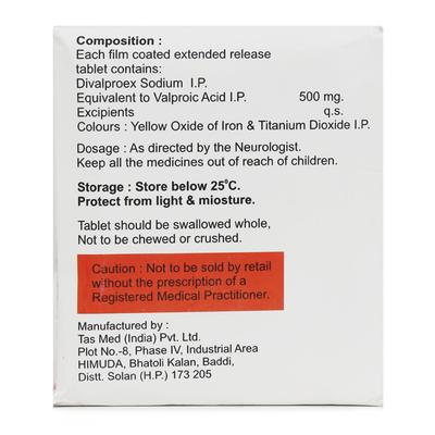 DIVASET OD 500mg Tablet 10's - Epilepsy/Convulsion-Ant
