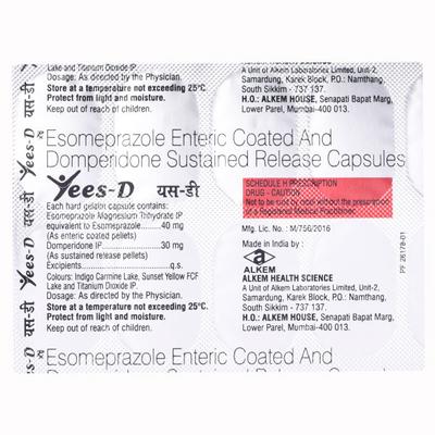 Yees D 30/40mg Capsule 10'S - Ulcer/Reflux/Flatulence-Aaa
