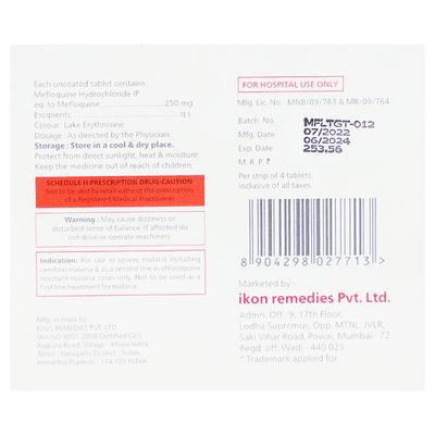 MEFLOTAG 250mg Tablet 4's - Malarial