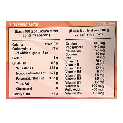 Endura Mass Weight Gain Powder - Kesar Pista Flavour 907 gm - Weight Gain
