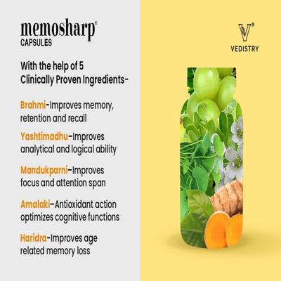 Vedistry MemoSharp Capsule 60's - Speciality Medicines