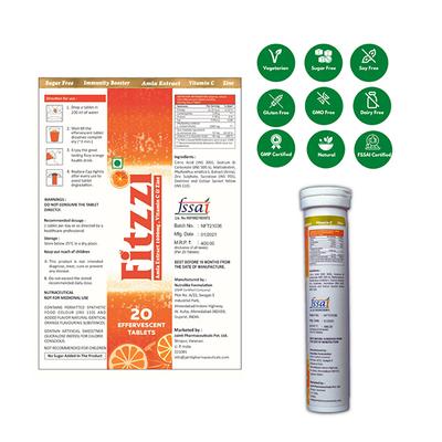 Fitzzi Amla Extract Vitamin-C & Zinc Effervescent Tablet 20's - Vitamin C